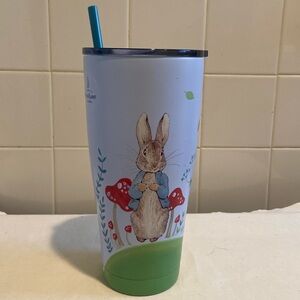 🌺Beatrix potter rabbit large stainless steel Tumbler cup Easter Rare! New